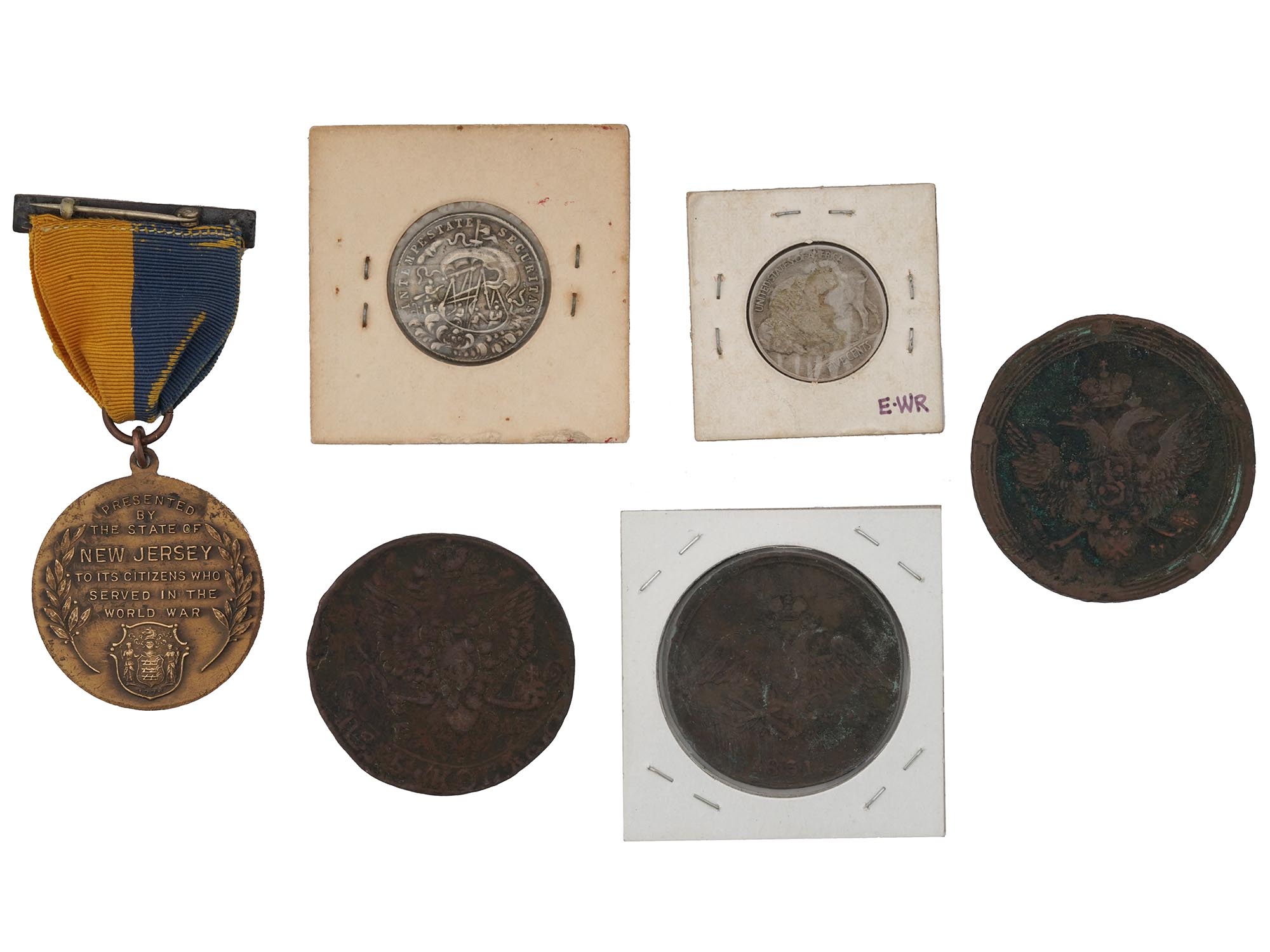 COLLECTION OF VARIOUS COUNTRIES COINS AND MEDALS PIC-1